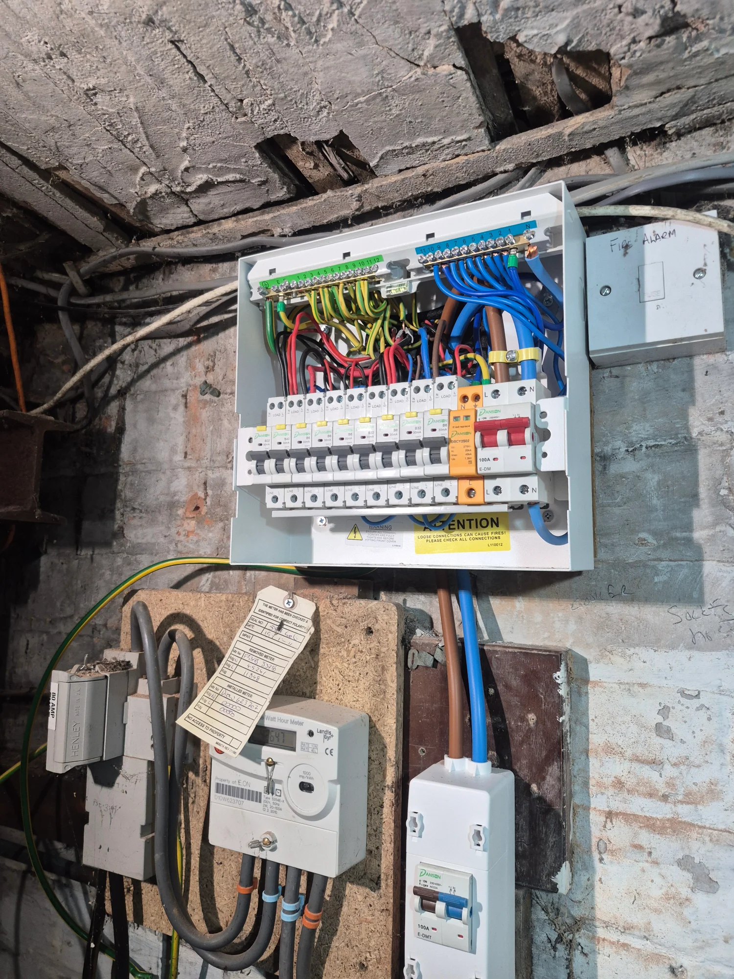 Electrical panel with circuit breakers