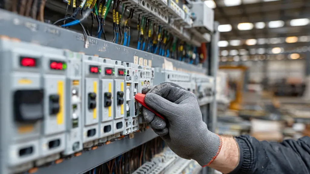 Hand adjusting electrical control panel